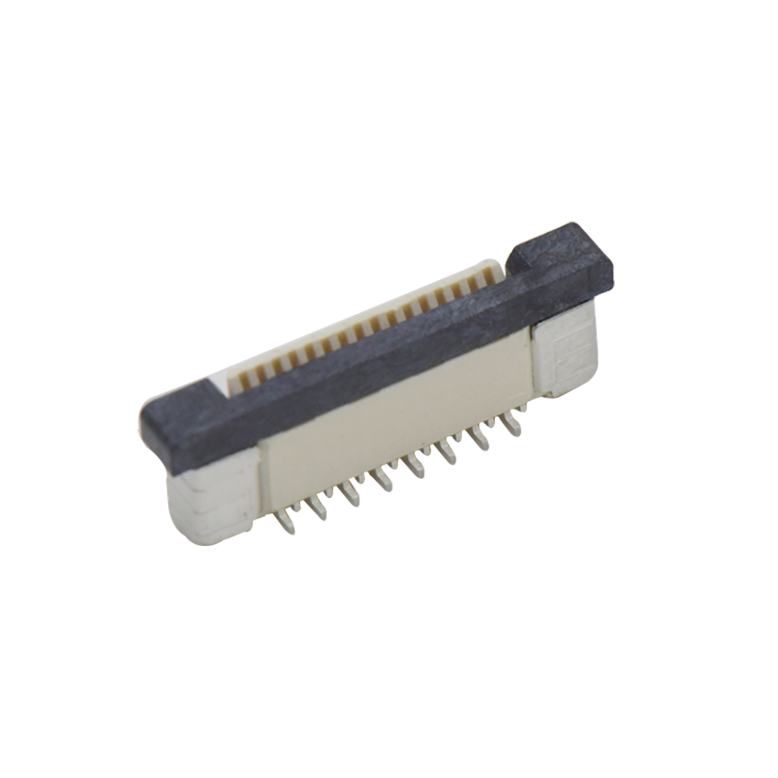 Pitch 0.50mm H4.5mm立贴抽屉式正脚位 FPC 16pin 本色 镀雾锡
